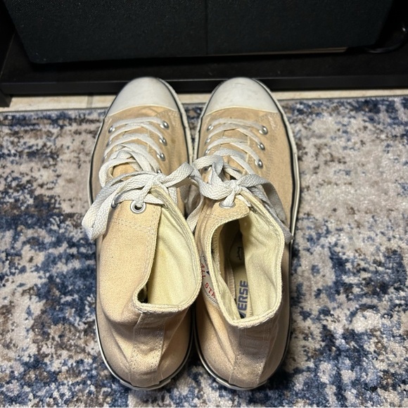 Converse All Star Chuck Taylor M12 Cream High Top Canvas Sneakers Size 12 Men’s - Picture 6 of 12